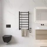 Электрический полотенцесушитель Hygge Family Leeds 770х530х85мм, черный матовый (6.1.0802.06.BM) Фото - 7